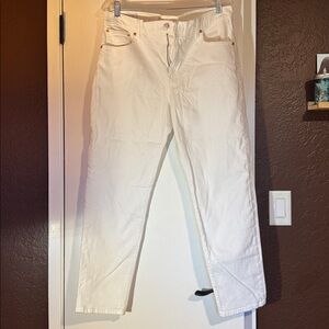 GAP White Girlfriend Mid Rise Jeans